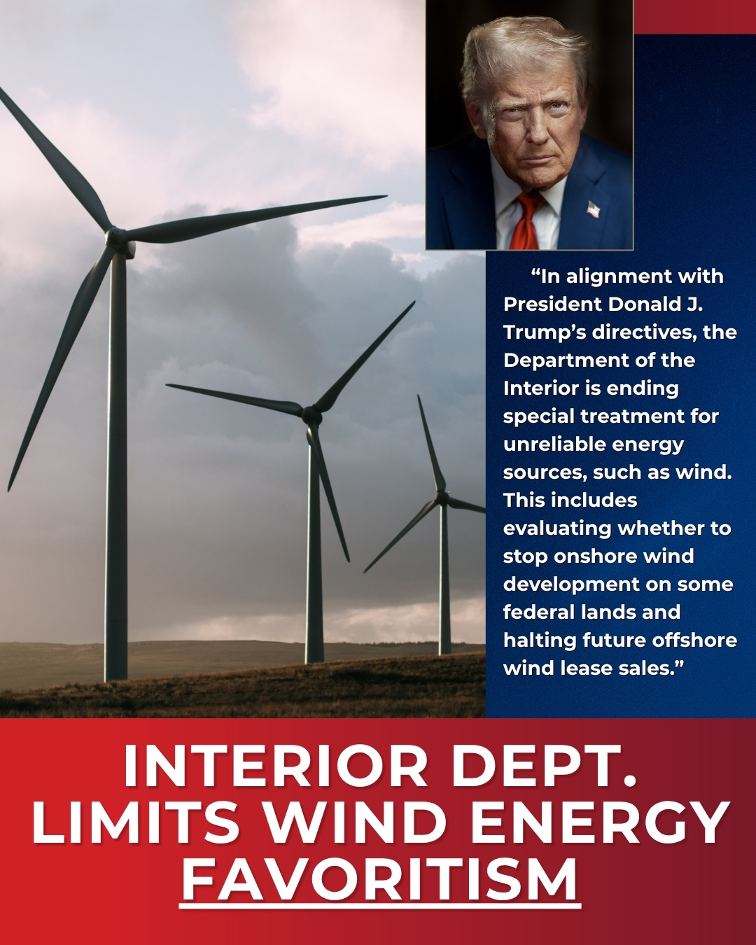 Department of the Interior Curbs Preferential Treatment for Wind Energy
