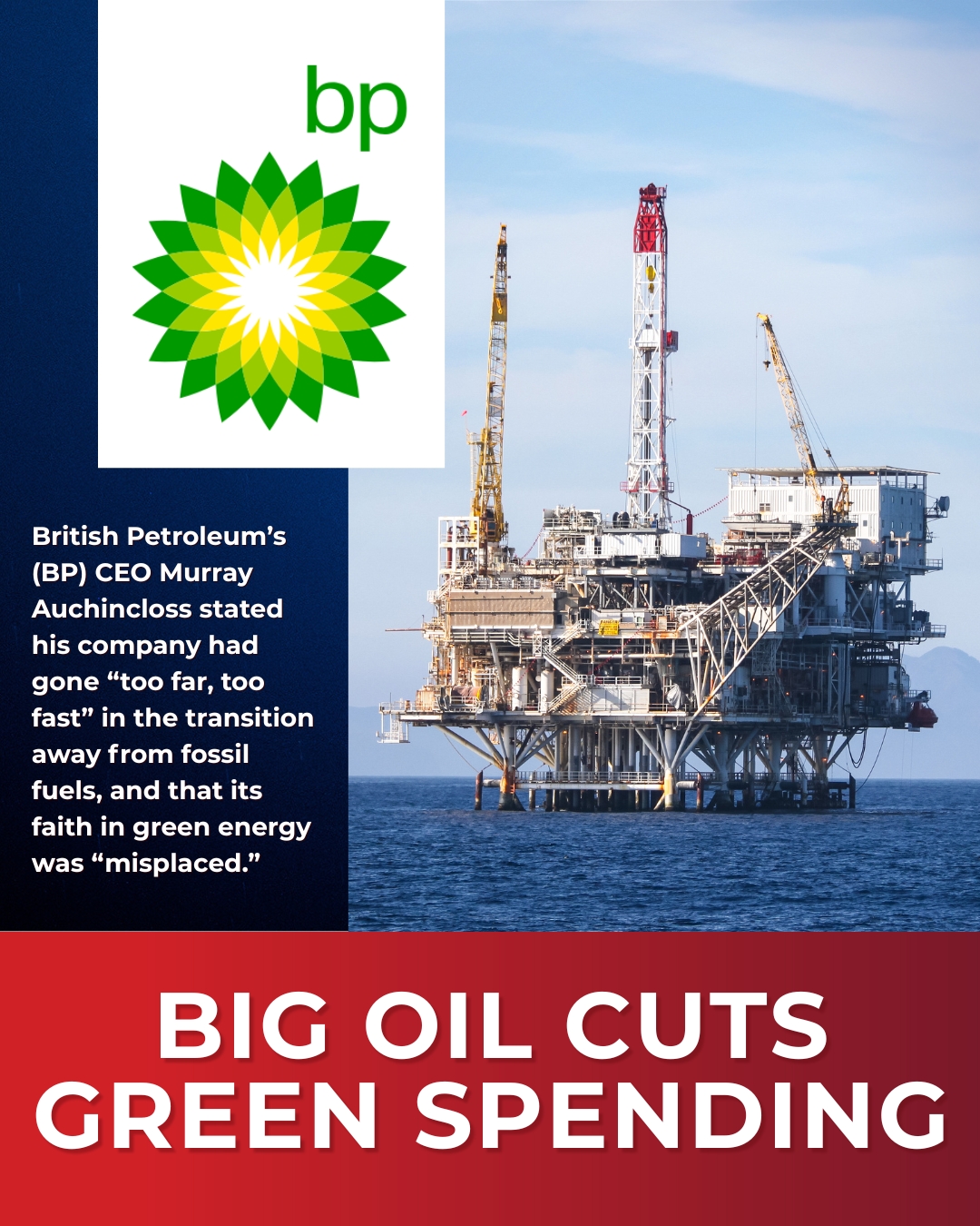 Giant International Oil Companies Cut Green Spending