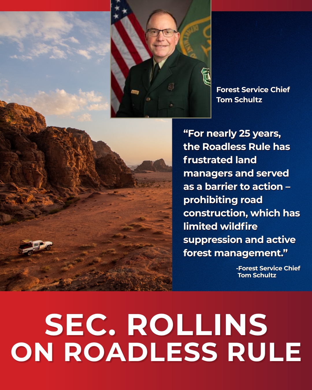 Secretary Rollins Opens Next Step in the Roadless Rule Rescission