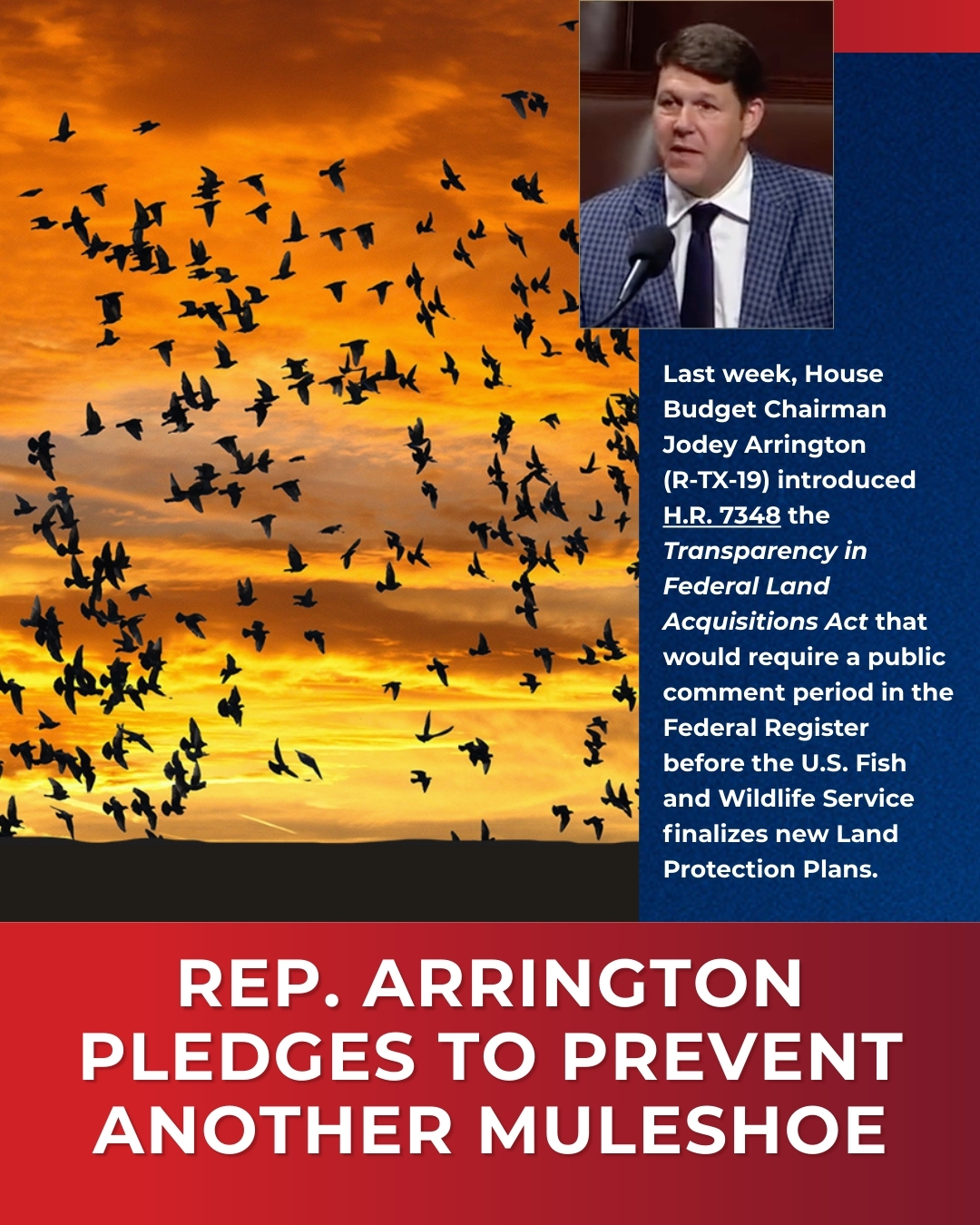 Rep. Arrington Makes Sure Another Muleshoe Never Happens Again