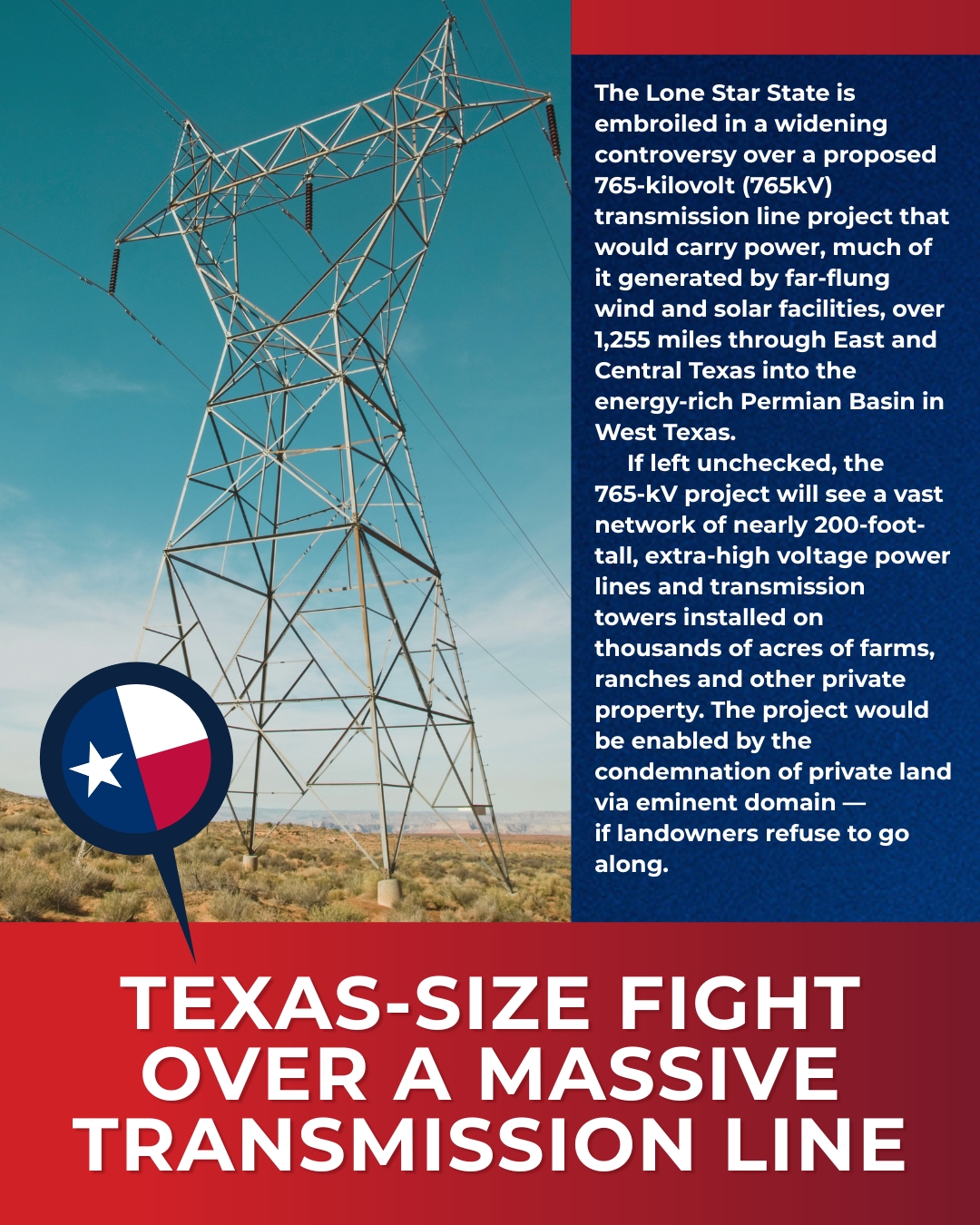 A Texas-Size Clash Over Massive Transmission-Line Project