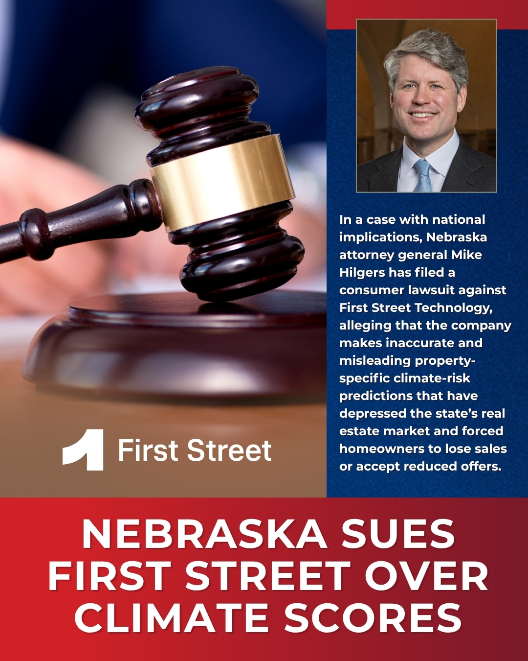 Nebraska Sues First Street Over Deceptive Climate Scores